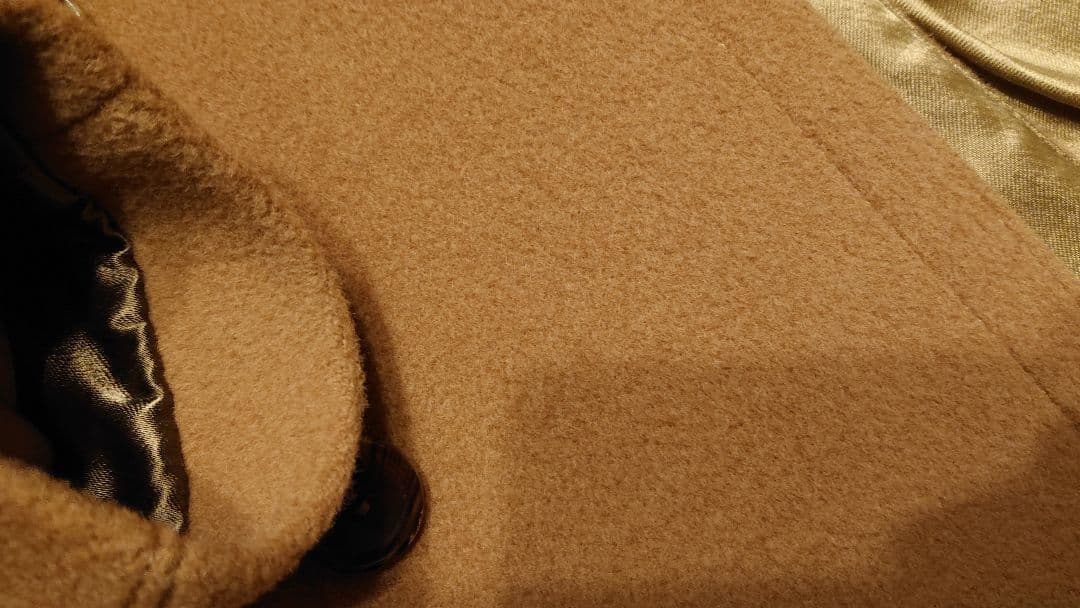 新品44R グッチPコート キャメル100% GUCCI