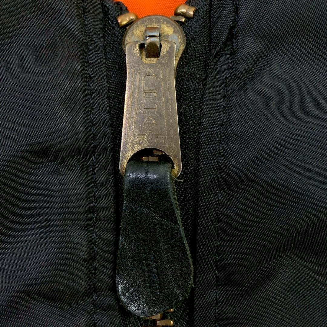 希少カラー★90s USA製 ALPHA MA-1 ブラック L　D249