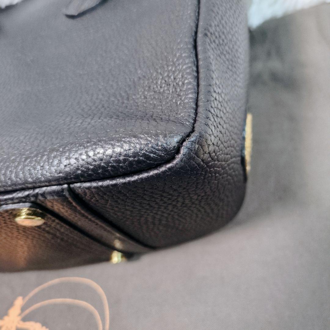 A.D.M.J. トートバッグ シボ革 レザー ゴールド金具 A4収納 ビジネス