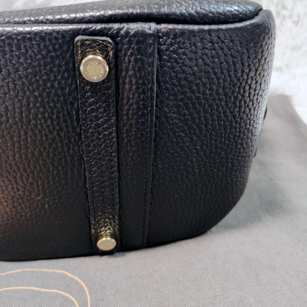 A.D.M.J. トートバッグ シボ革 レザー ゴールド金具 A4収納 ビジネス