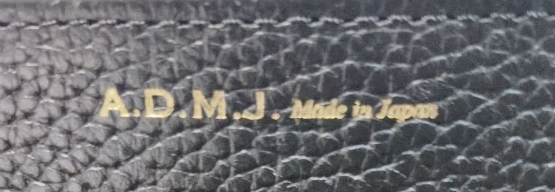 A.D.M.J. トートバッグ シボ革 レザー ゴールド金具 A4収納 ビジネス