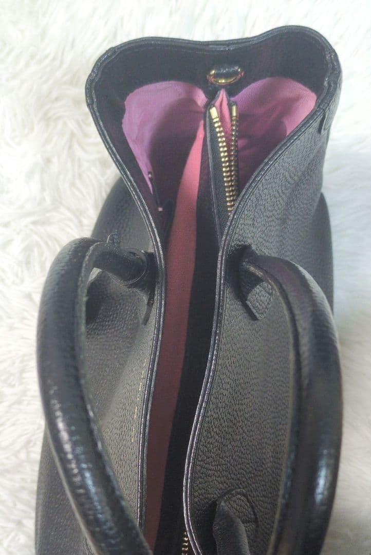 A.D.M.J. トートバッグ シボ革 レザー ゴールド金具 A4収納 ビジネス