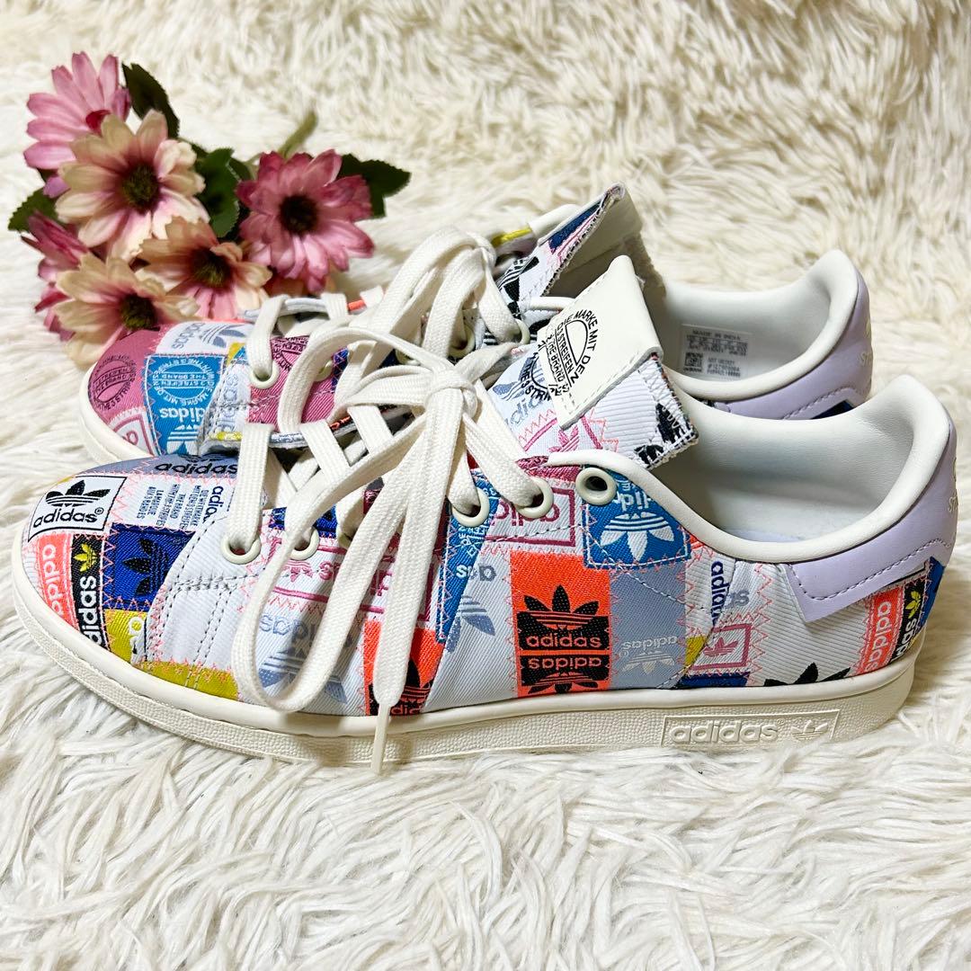 【極美品】アディダス オリジナルス スタン スミス スニーカー 総柄 24cm