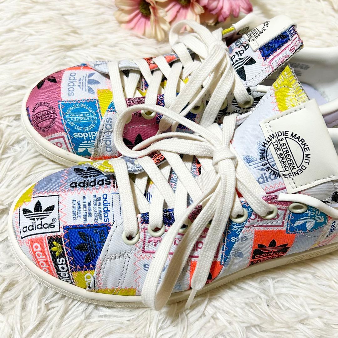 【極美品】アディダス オリジナルス スタン スミス スニーカー 総柄 24cm