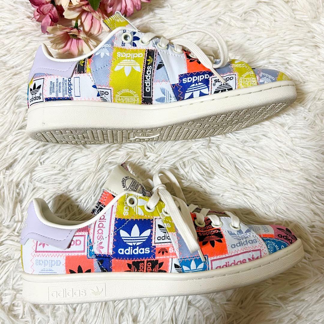 【極美品】アディダス オリジナルス スタン スミス スニーカー 総柄 24cm