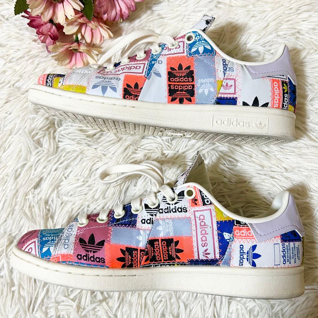 【極美品】アディダス オリジナルス スタン スミス スニーカー 総柄 24cm