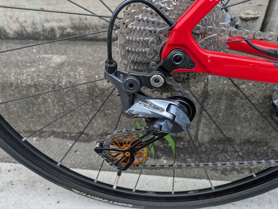 ロードバイクELVES VANTAR ディスク　ロードバイク ホワイト/レッド