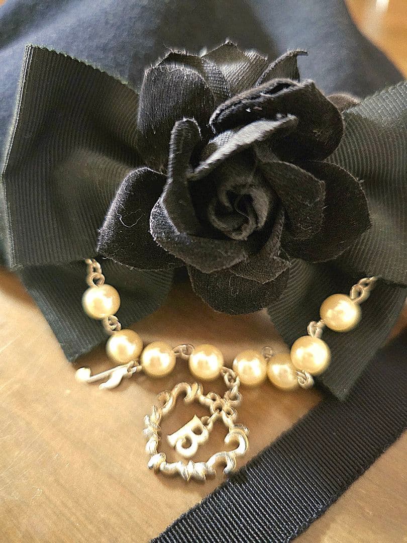 BABY,THE STARS SHINE BRIGHT　薔薇リボンベレー帽　黒