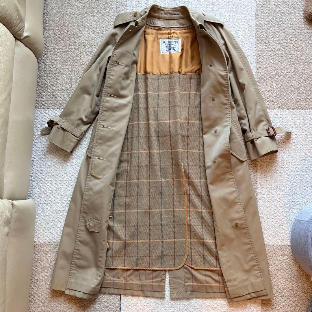 バーバリー　ステンカラーコート　トレンチコート　ライナー　ベルト付 希少　白タグ