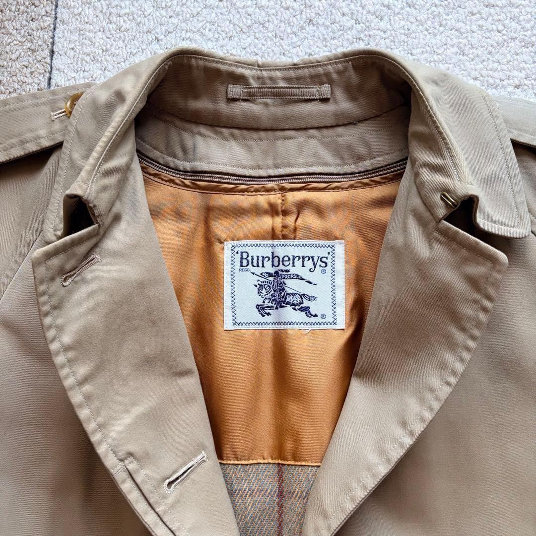 バーバリー　ステンカラーコート　トレンチコート　ライナー　ベルト付 希少　白タグ