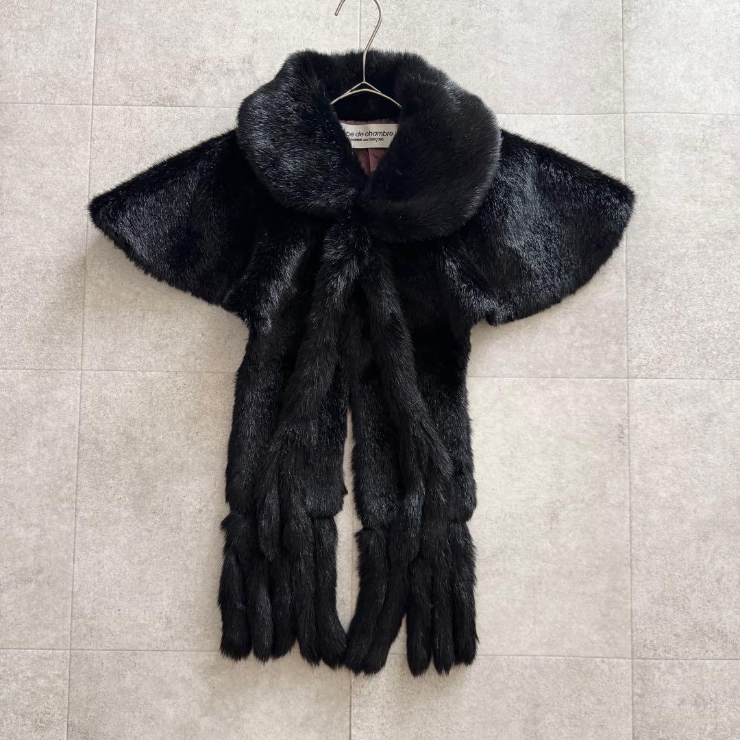 コムデギャルソン　AD2004　つけ襟　丸襟　マフラー　ストール　黒　アクリル