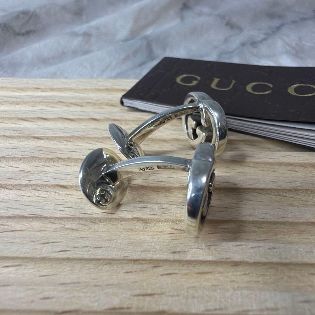 美品　GUCCI インターロッキングG シルバー925 カフリンクス　カフス