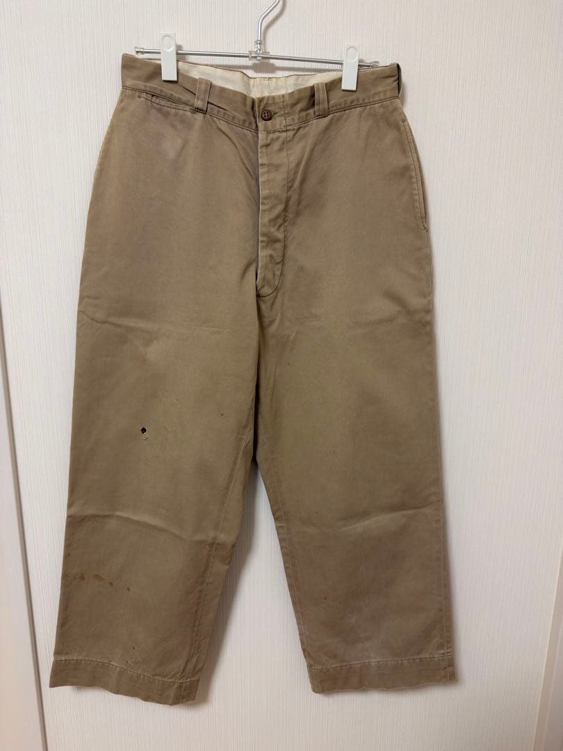 50s 米軍実物 US ARMY チノパン　アーミーチノ　45カーキ