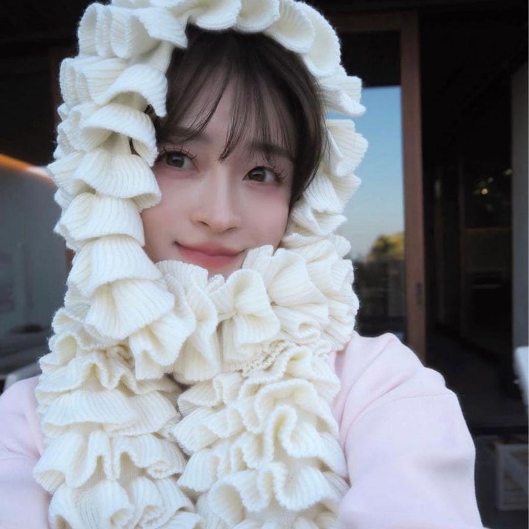 Bibiy SHUSHU MUFFLER フリル シュシュマフラー