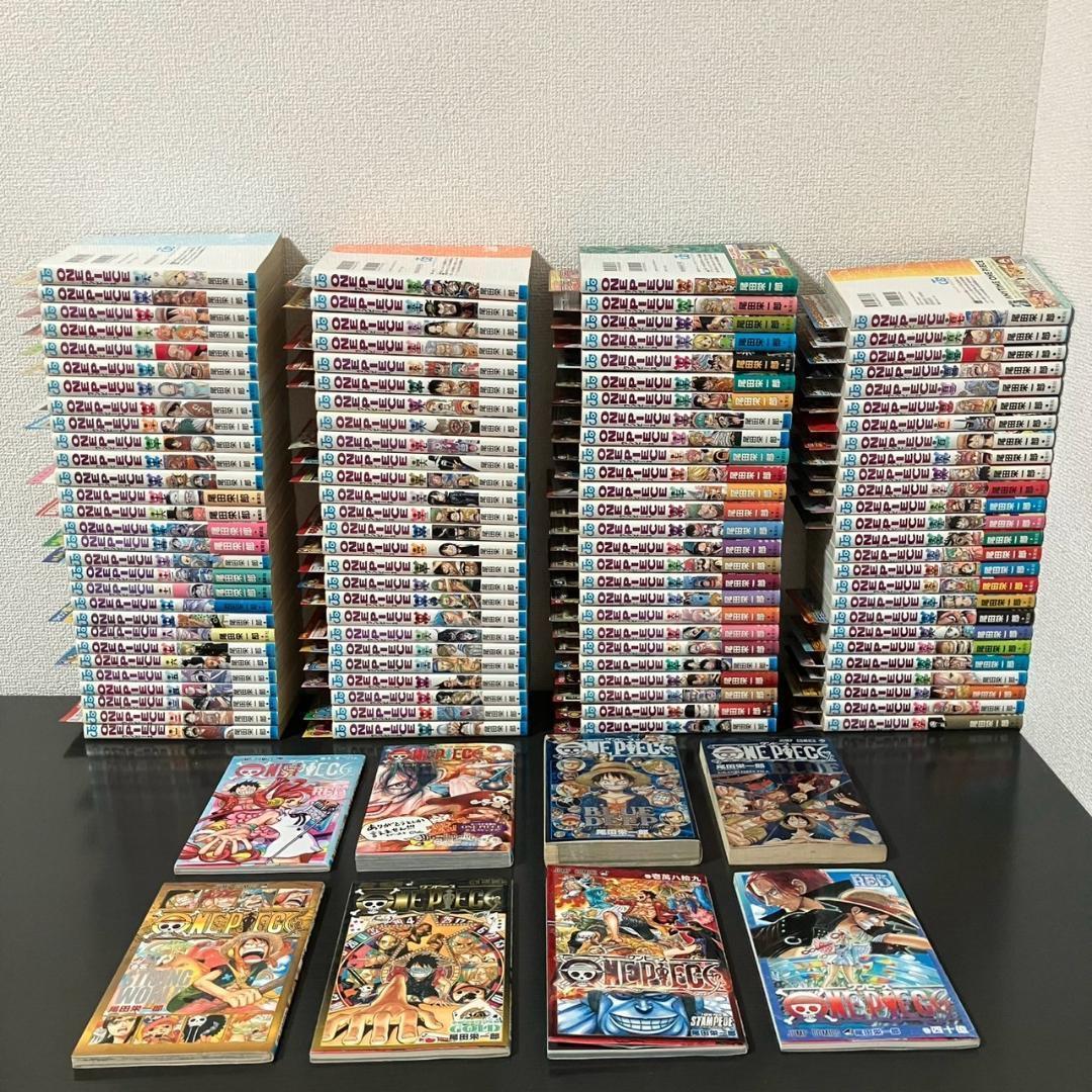 ◼ワンピース全巻初版107巻プラス関連本115巻セット　コミックニュース付き