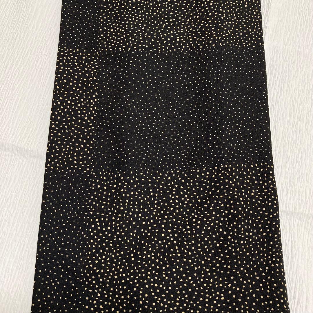 【美品✨】和物語　市田株式会社　洗える着物　小紋　黒色　ドット　水玉　日本製R2