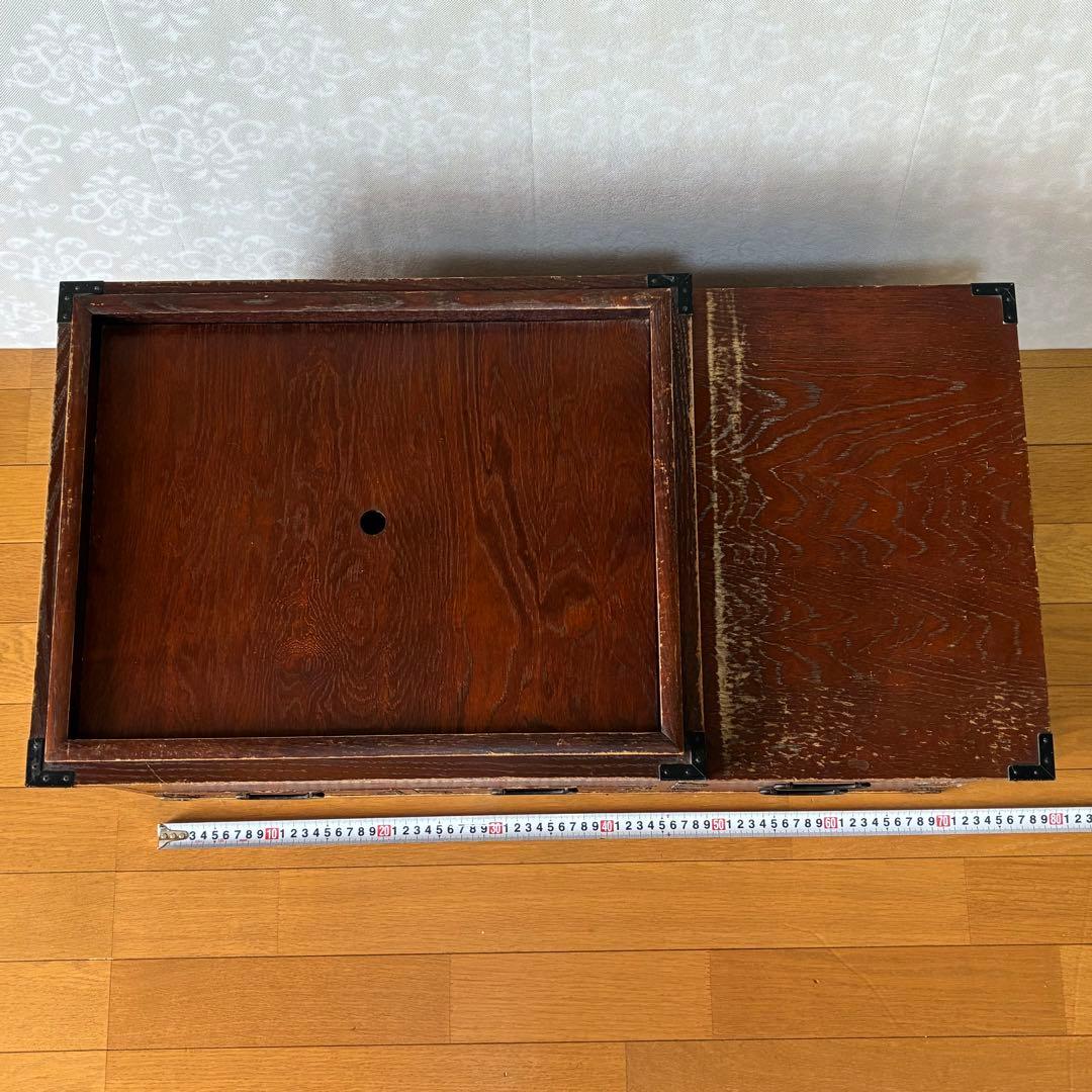 木製 長火鉢 引き出し収納付き 囲炉裏 昭和レトロ 古道具 アンティーク