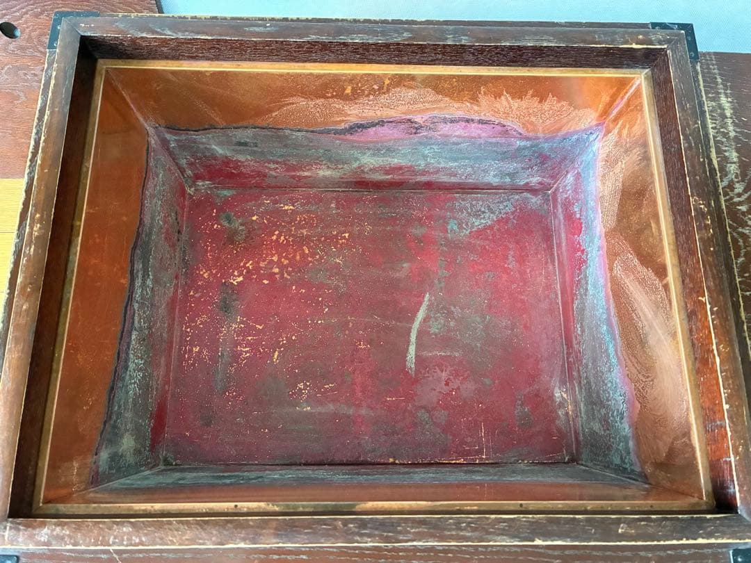 木製 長火鉢 引き出し収納付き 囲炉裏 昭和レトロ 古道具 アンティーク