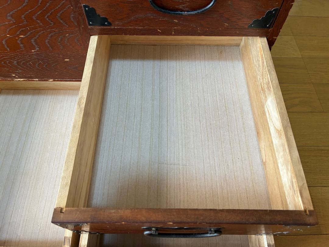 木製 長火鉢 引き出し収納付き 囲炉裏 昭和レトロ 古道具 アンティーク