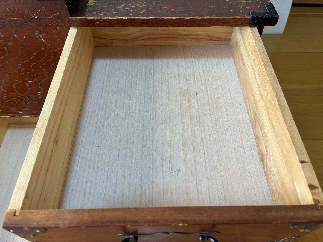 木製 長火鉢 引き出し収納付き 囲炉裏 昭和レトロ 古道具 アンティーク