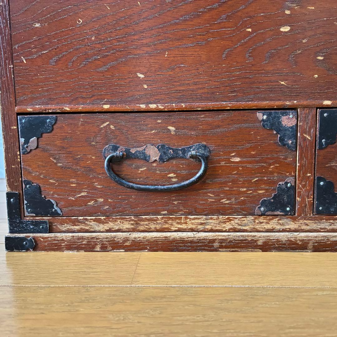 木製 長火鉢 引き出し収納付き 囲炉裏 昭和レトロ 古道具 アンティーク