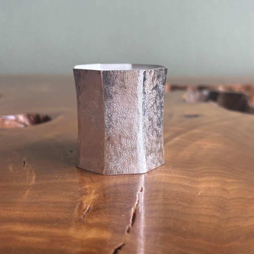 南鐐八角蓋置 竹影堂造 茶道具 共箱