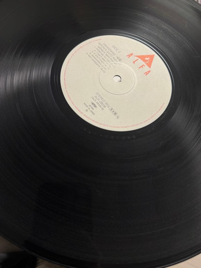 盤美品　佐藤博　見本盤　アウェイクニング　 awakening LP