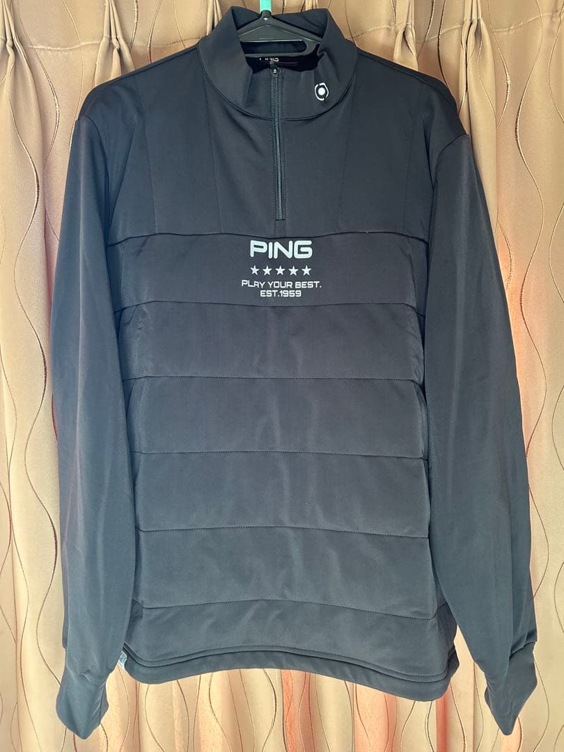 新品未使用　定価14,300円PING ブラック 長袖ハーフジップアップ