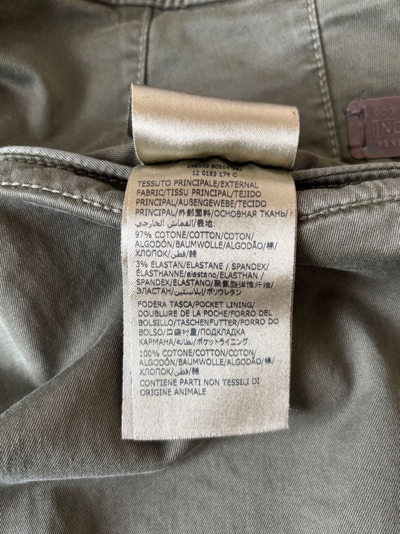 美品 INCOTEX SLACKS オリーブ スリムフィット チノパン