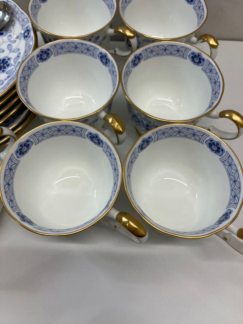ナルミ ミラノブルー 食器まとめ カップ 平皿 保管品　【A174】