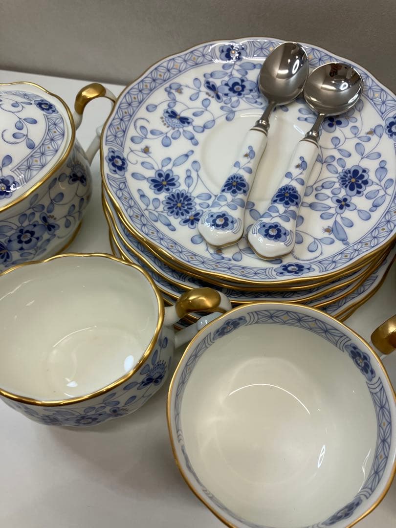 ナルミ ミラノブルー 食器まとめ カップ 平皿 保管品　【A174】