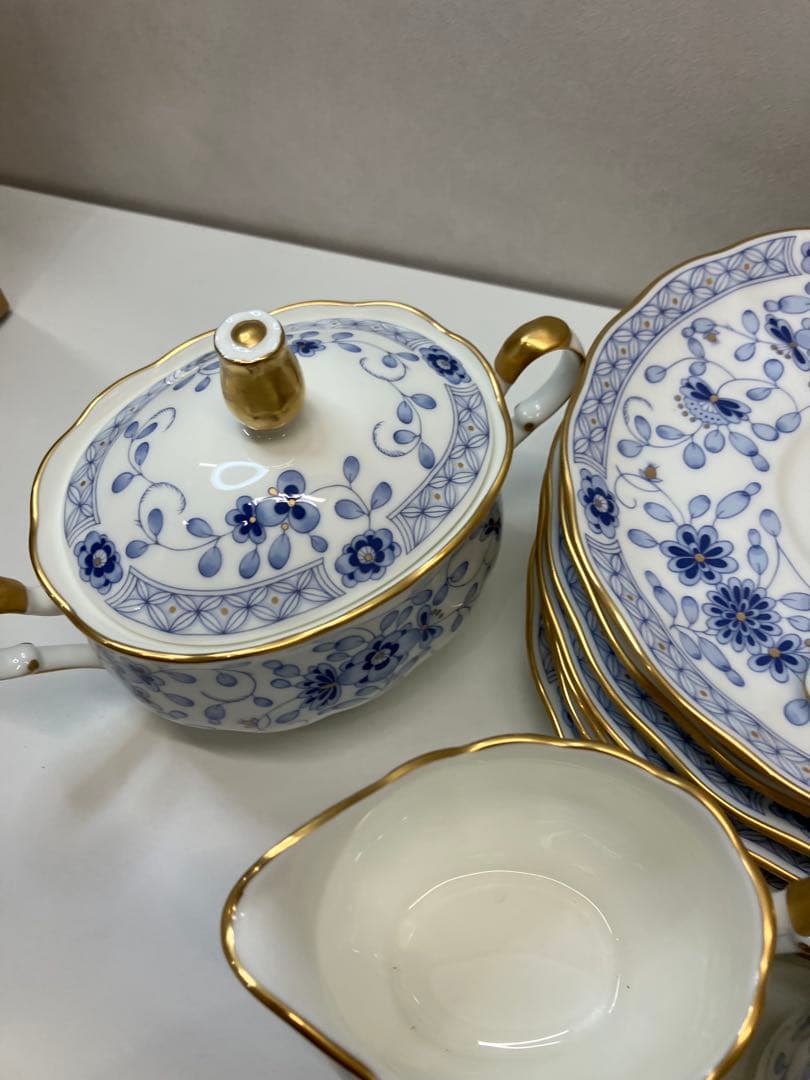 ナルミ ミラノブルー 食器まとめ カップ 平皿 保管品　【A174】