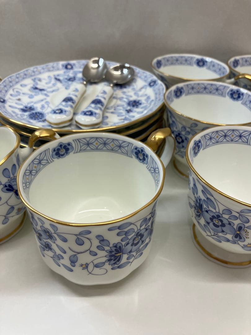 ナルミ ミラノブルー 食器まとめ カップ 平皿 保管品　【A174】