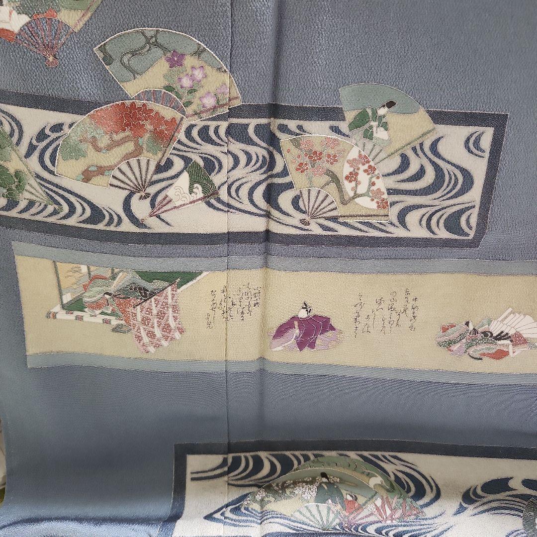 未使用着物　1つ紋 作家物　落款あり　 松尾光琳