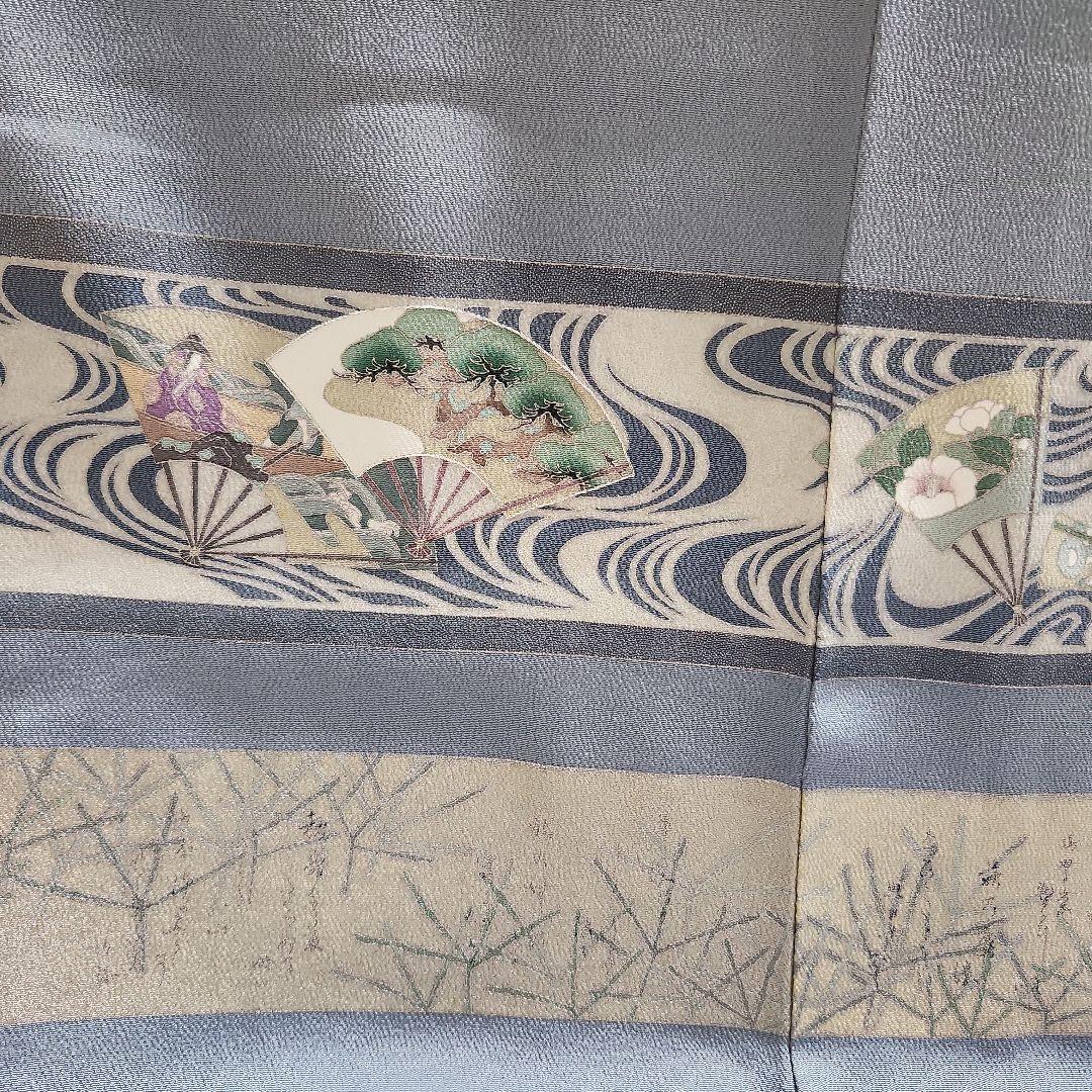 未使用着物　1つ紋 作家物　落款あり　 松尾光琳