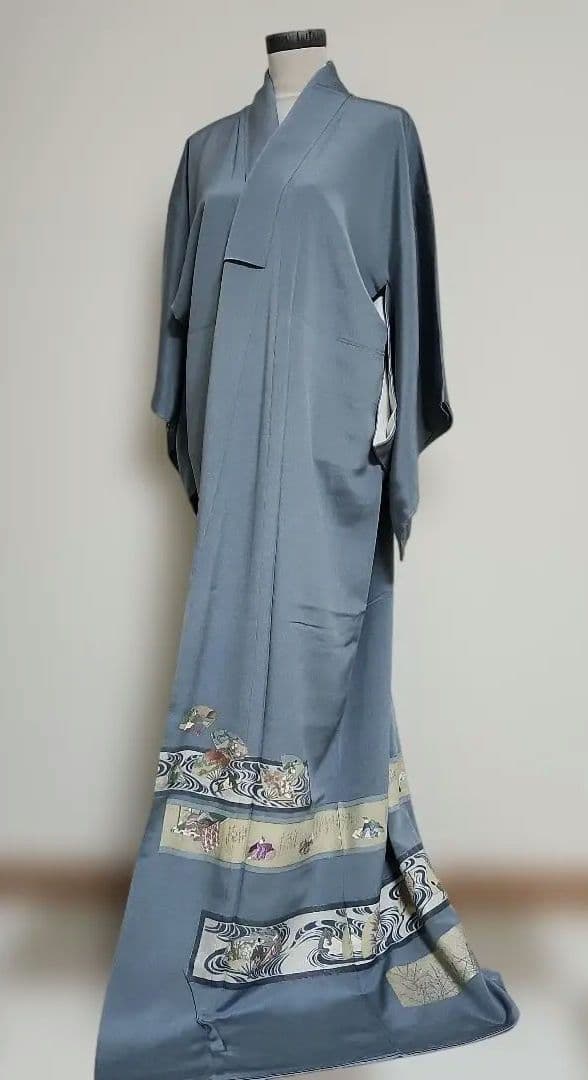 未使用着物　1つ紋 作家物　落款あり　 松尾光琳