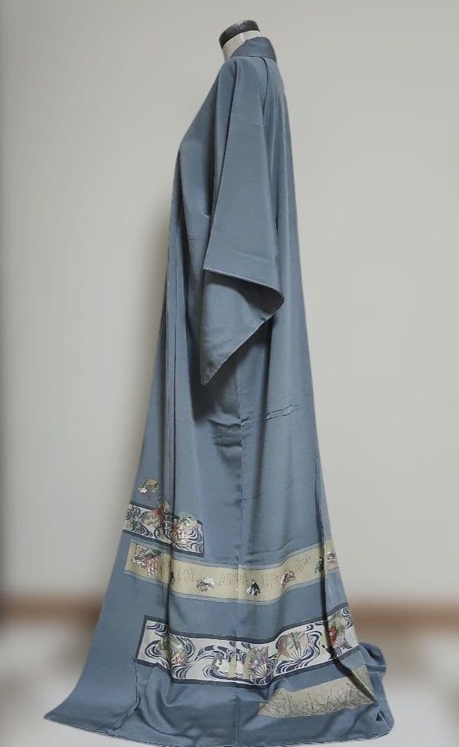 未使用着物　1つ紋 作家物　落款あり　 松尾光琳