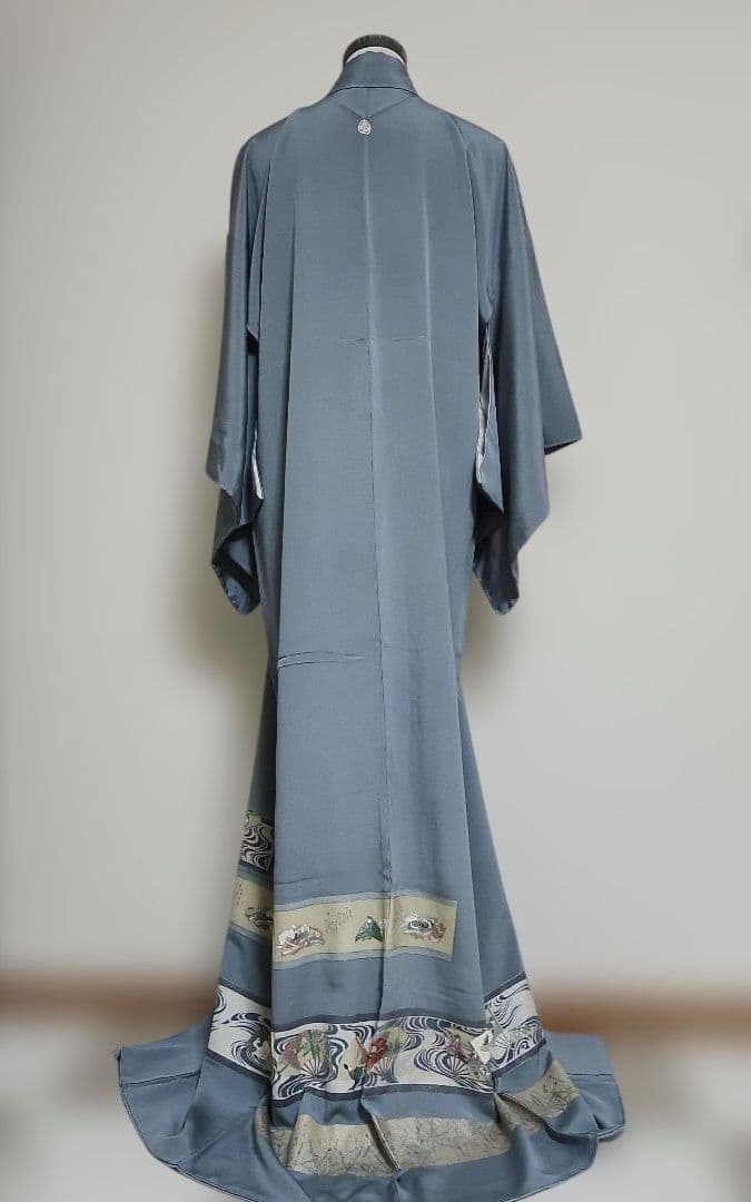 未使用着物　1つ紋 作家物　落款あり　 松尾光琳