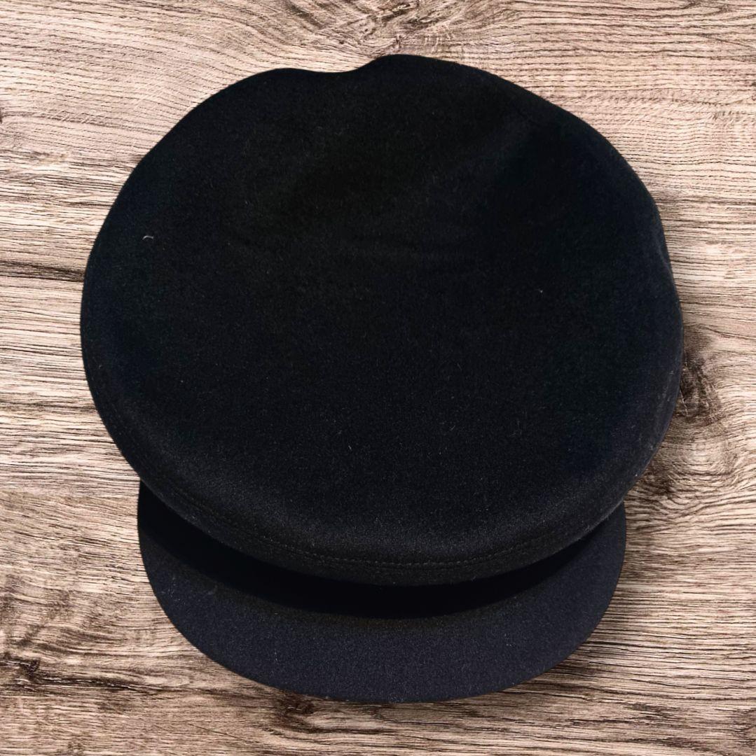 正規品 エルメスジャポンタグ付き ドーヴィル 帽子 黒 金具・ 57 ハット
