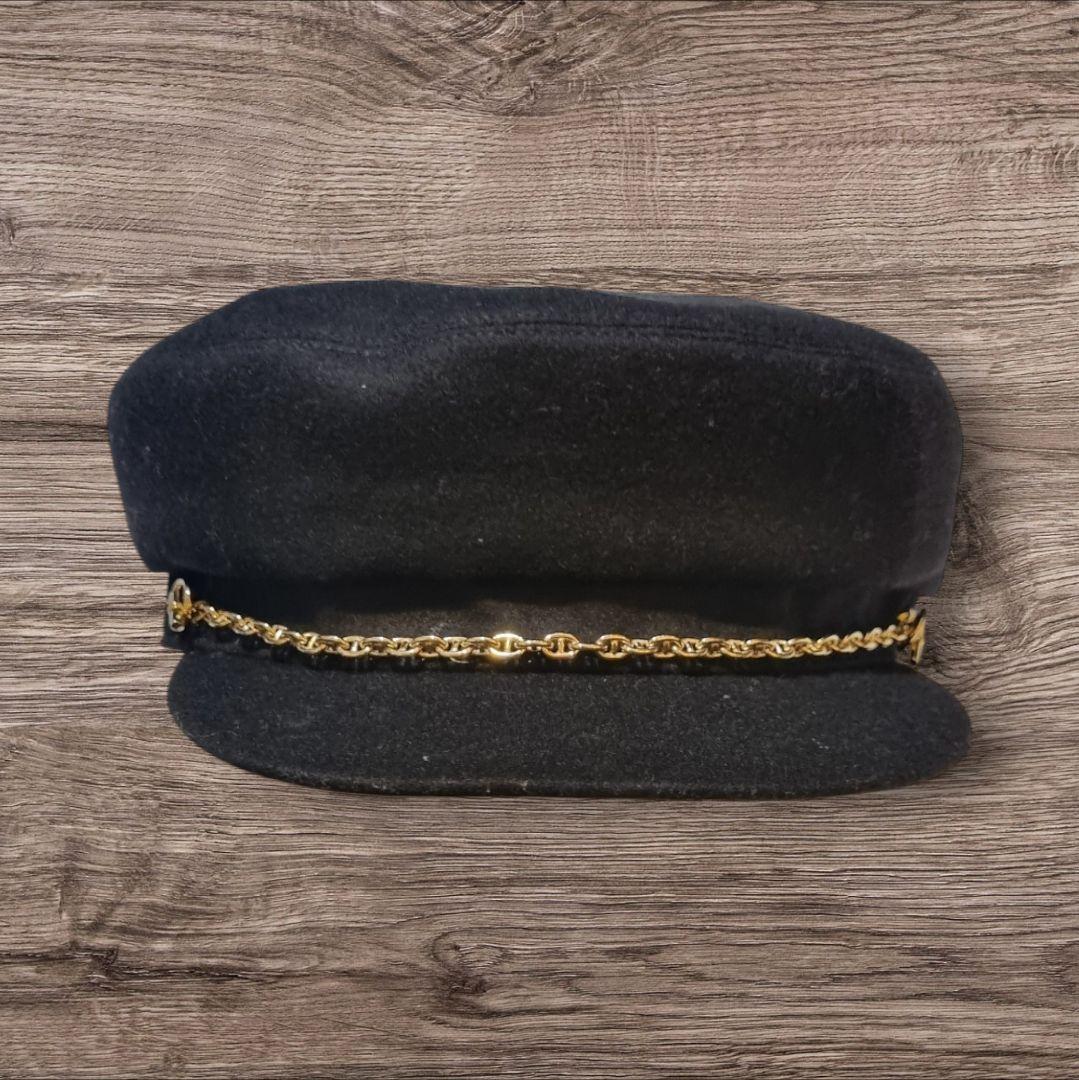 正規品 エルメスジャポンタグ付き ドーヴィル 帽子 黒 金具・ 57 ハット