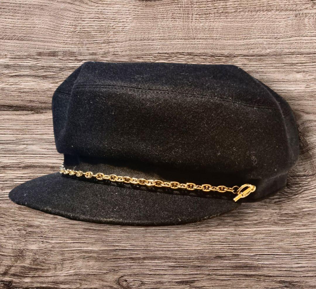 正規品 エルメスジャポンタグ付き ドーヴィル 帽子 黒 金具・ 57 ハット