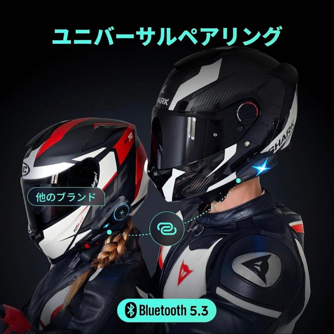 ASMAX F1 バイク インカム 10人同時メッシュ通信　　Bluetooth