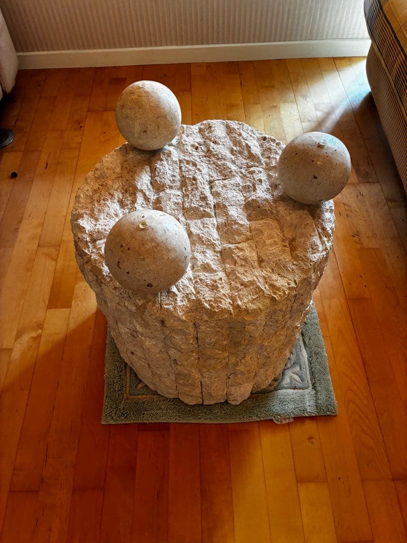 モダンガラスコンクリートセンターテーブル