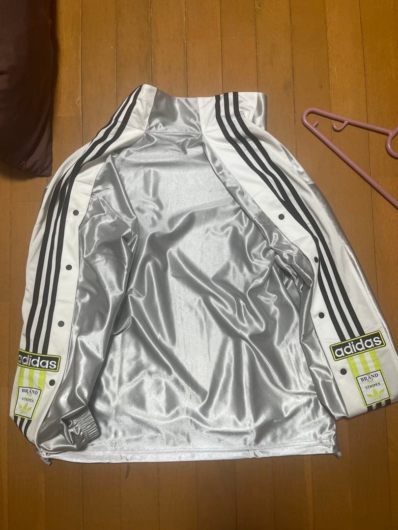 adidas シルバー ジャケット ASIA M