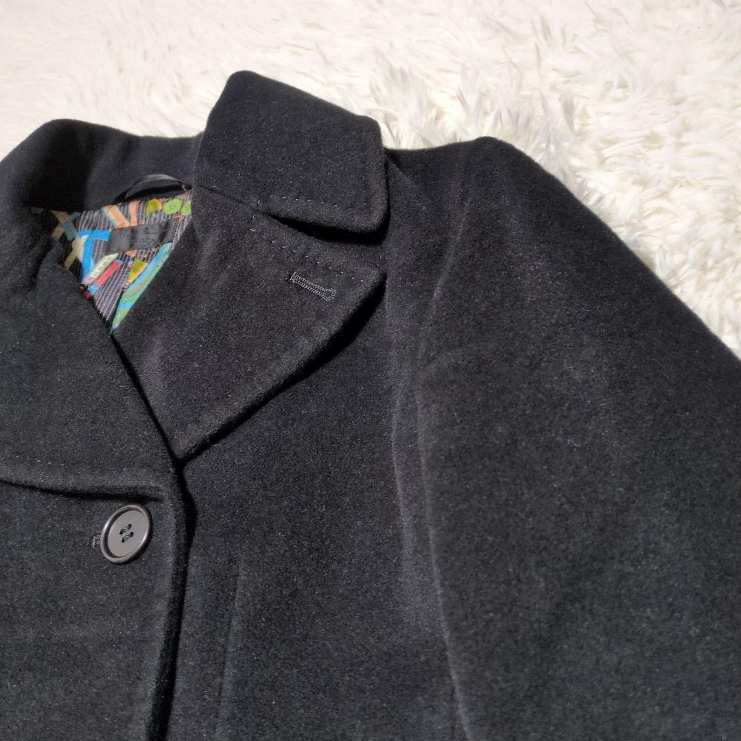 ポールスミス　ピーコート　アンゴラ　大きいサイズ　XL　黒