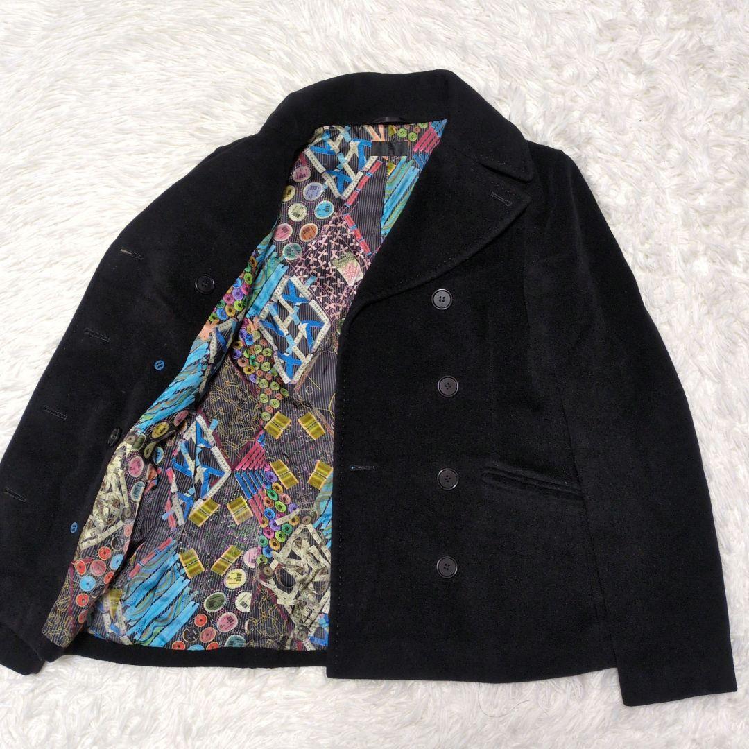 ポールスミス　ピーコート　アンゴラ　大きいサイズ　XL　黒