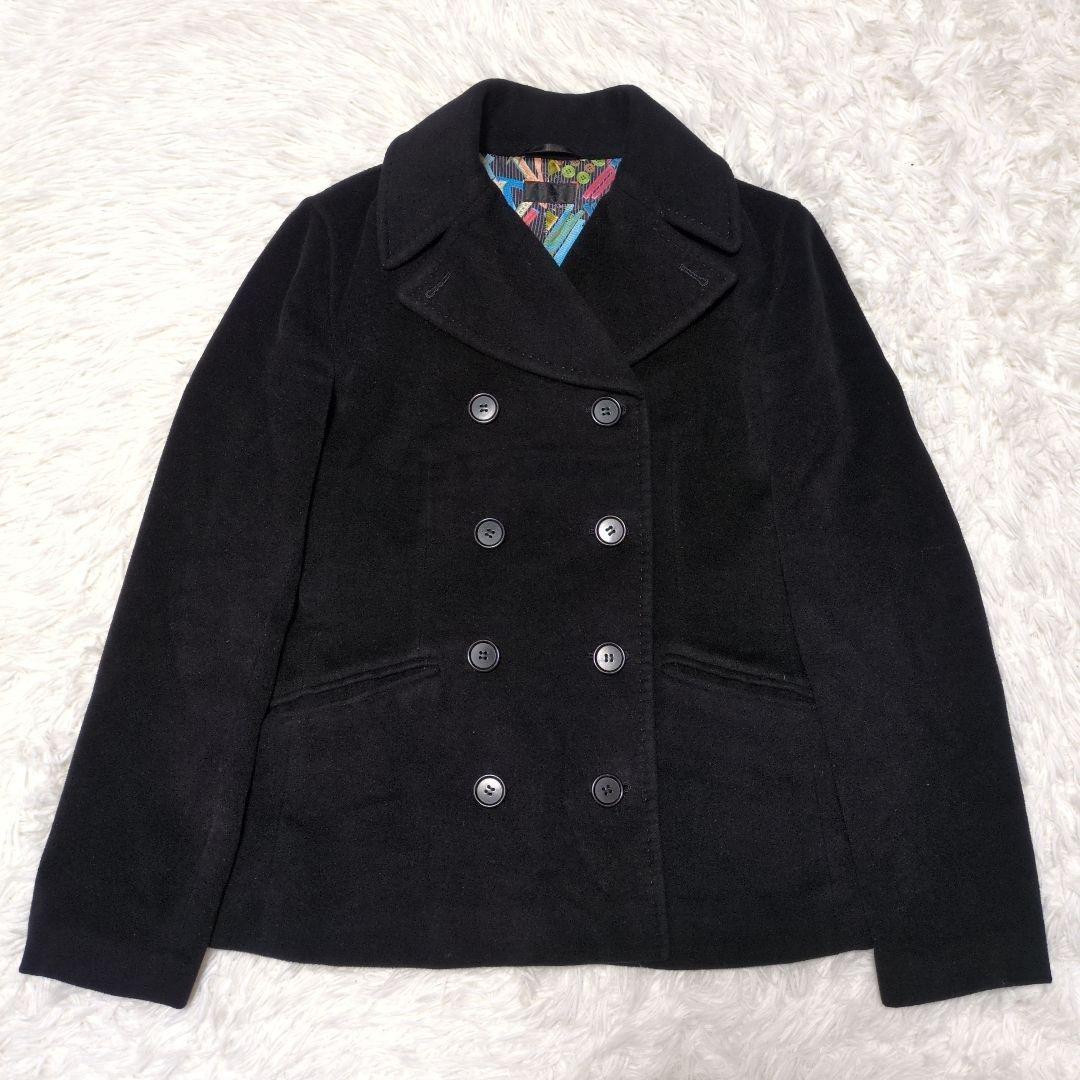 ポールスミス　ピーコート　アンゴラ　大きいサイズ　XL　黒
