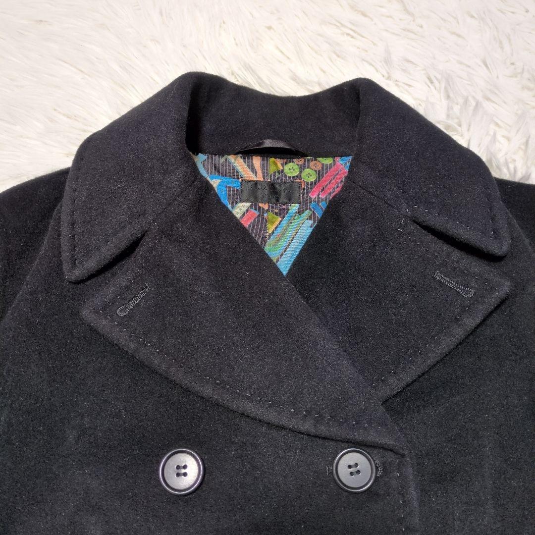 ポールスミス　ピーコート　アンゴラ　大きいサイズ　XL　黒