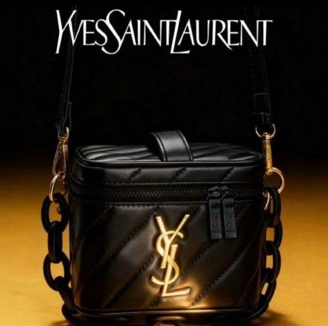 YSL ブラック キルティング バニティ