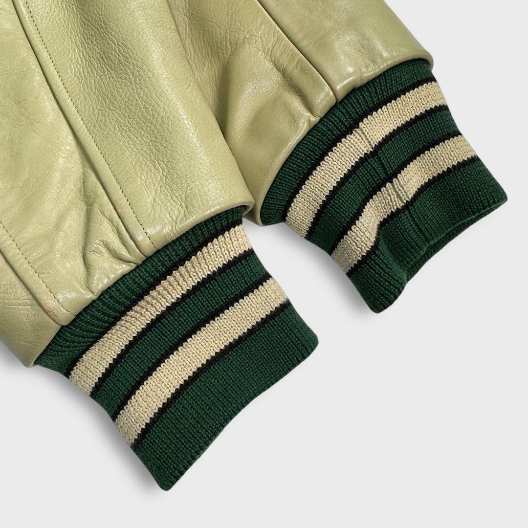 L 40 ホワイツビル スタジャン レザー グリーン 東洋エンタープライズ